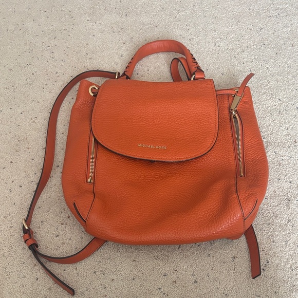 Michael Kors Vibrant Orange Backpack - Picture 1 of 5